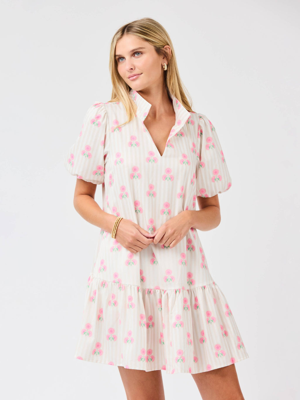 Nancy Dress | Sweetbriar Stripe Pink