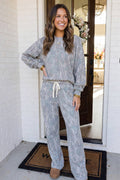 LAS Fruits Plants Abstract Drawstring Lounge Set