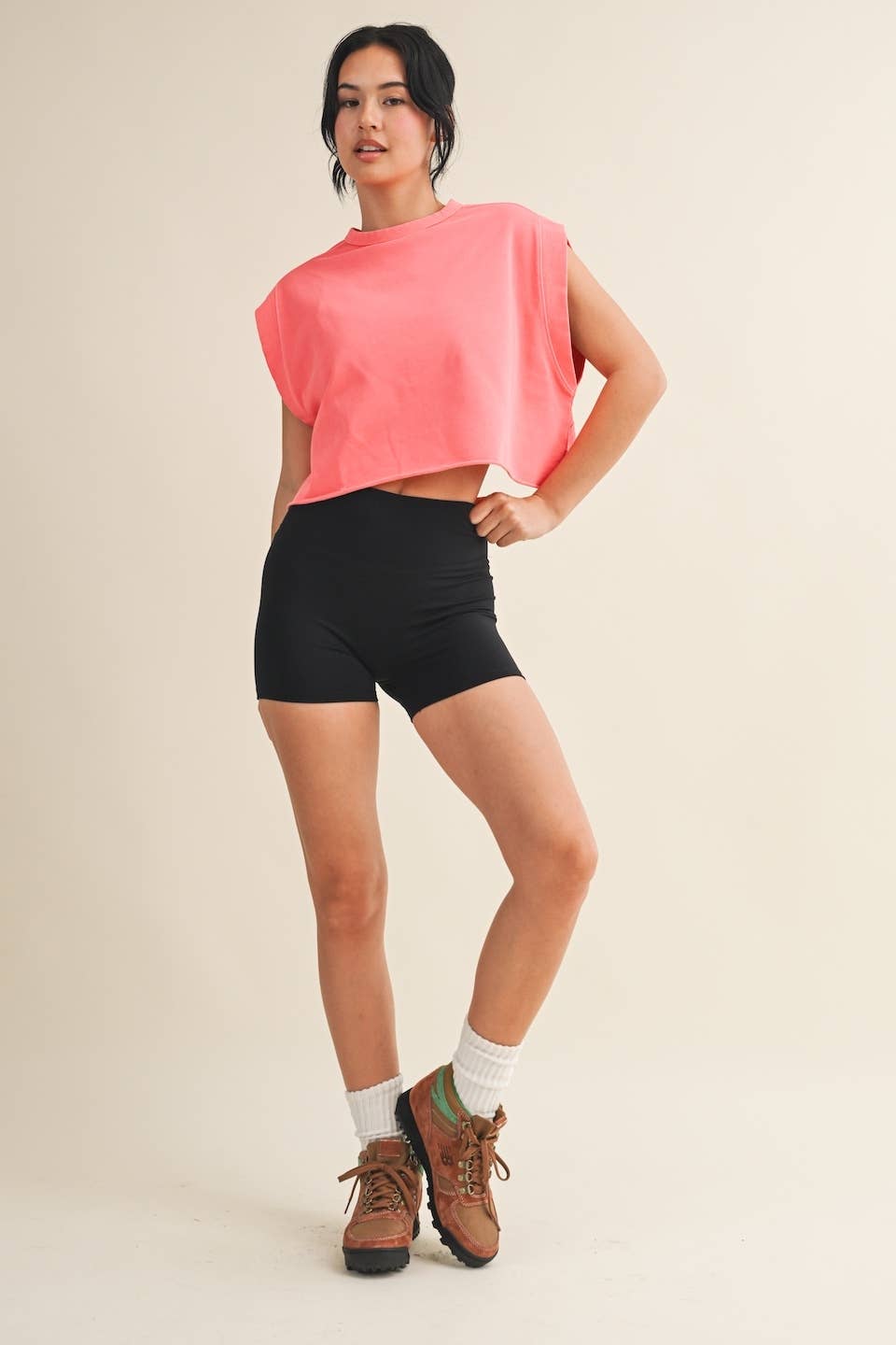 Mineral Wash Open Back Top and Skort Set