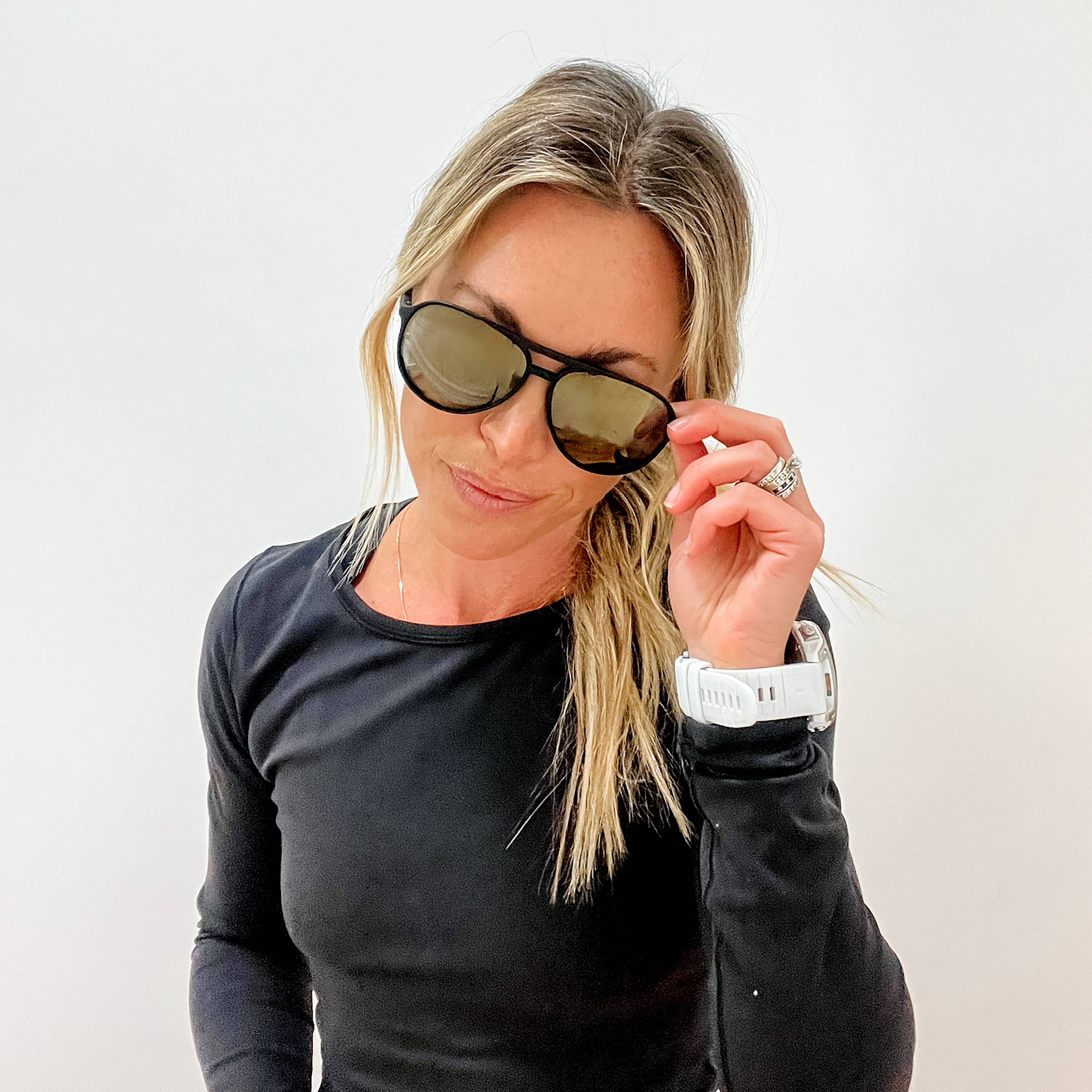 DASH BRONZE Polarized Active Soft Rubber Aviator Sunglasses