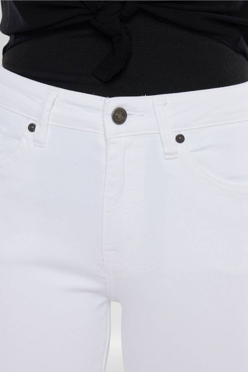 "Raleigh" White Skinny Jeans