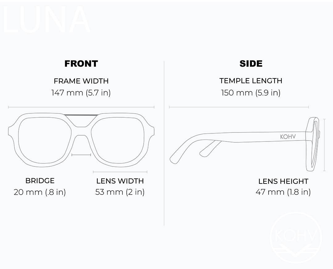 LUNA BRONZE Polarized Square Designer Fashion Sunglasses