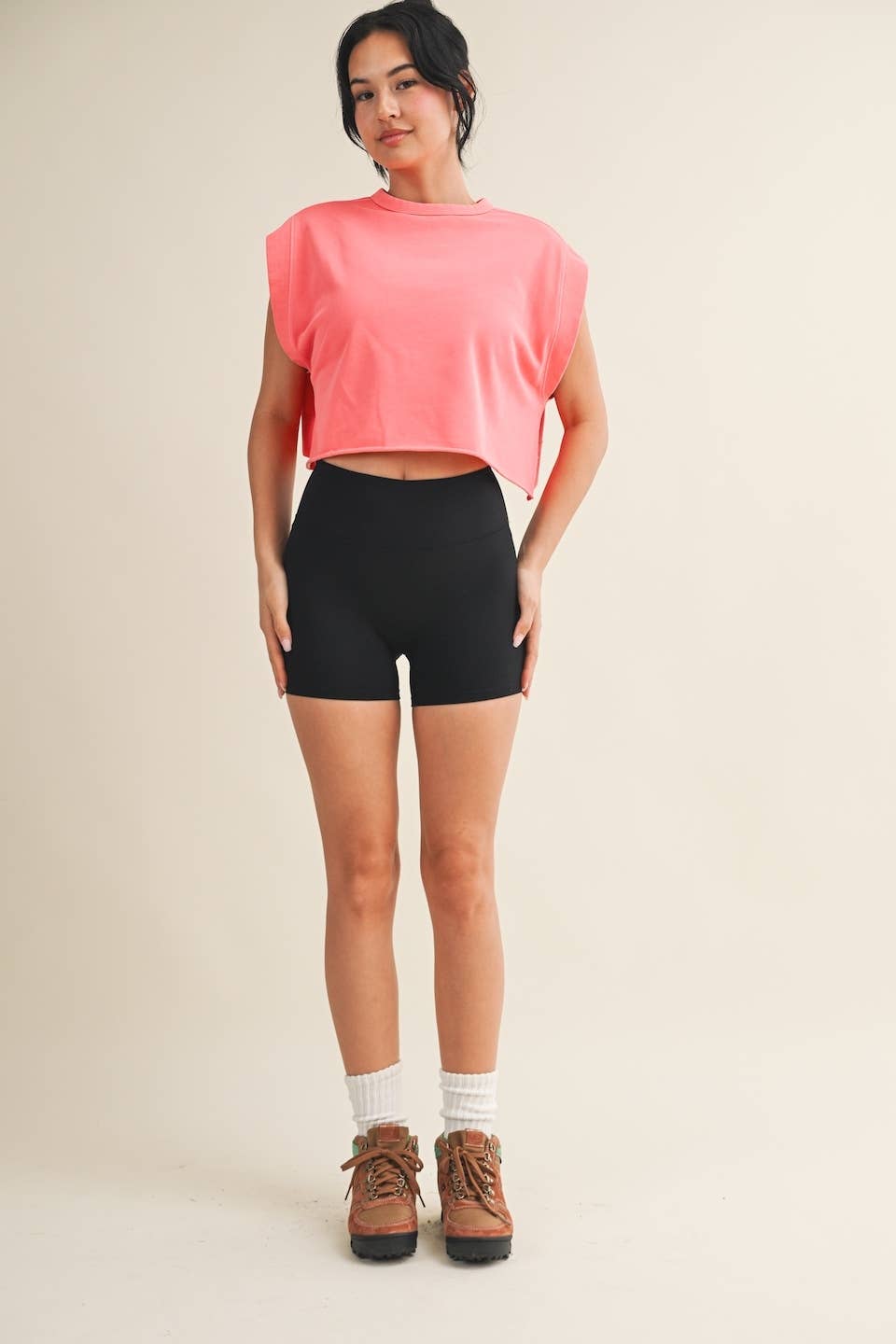 Mineral Wash Open Back Top and Skort Set