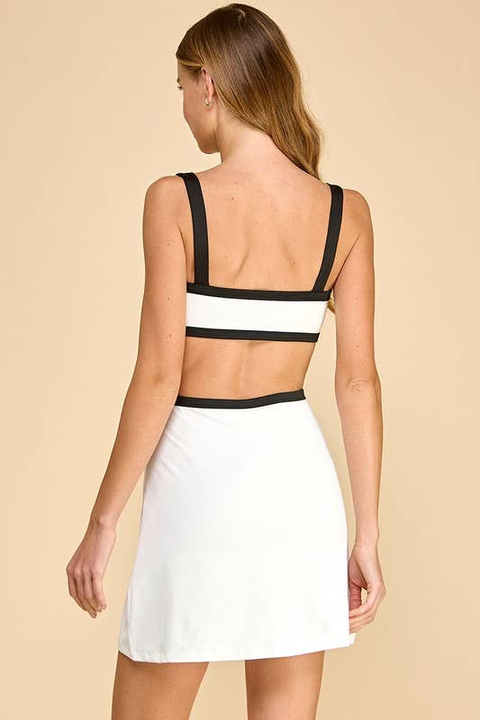 Motion Built in Lining Cutout Detail Dress