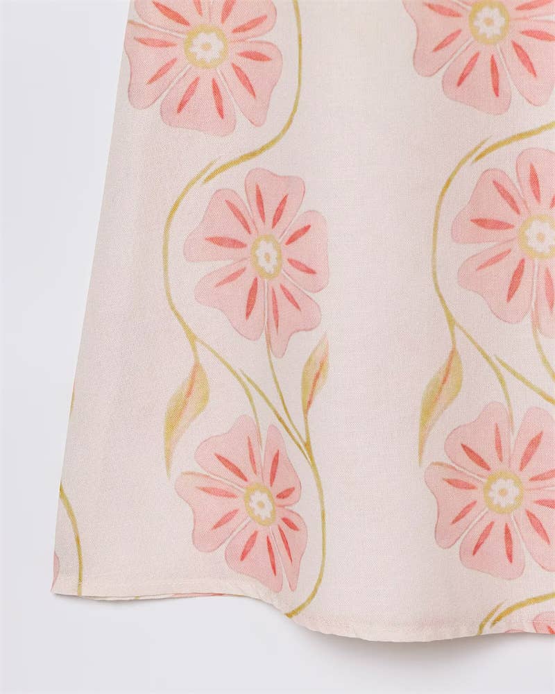 Olivia Bloom Floral printed halter mini shift dress