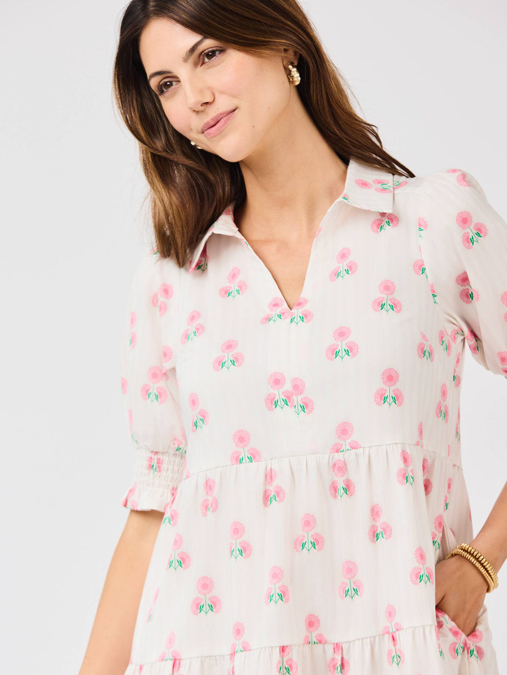 Molly Dress | Sweetbriar Stripe Pink