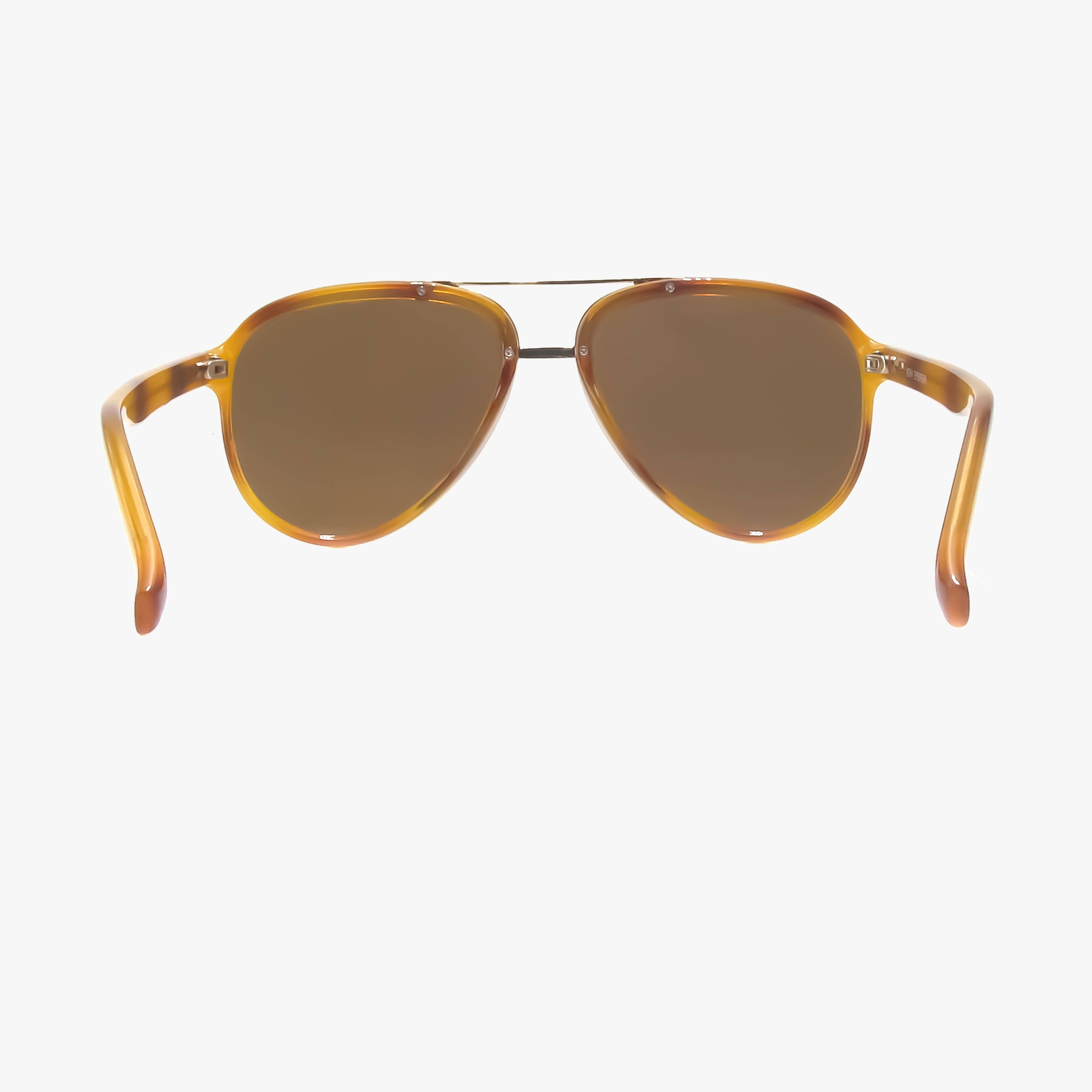 KNOX HONEY TORTOISE Polarized Fashion Aviator Sunglasses