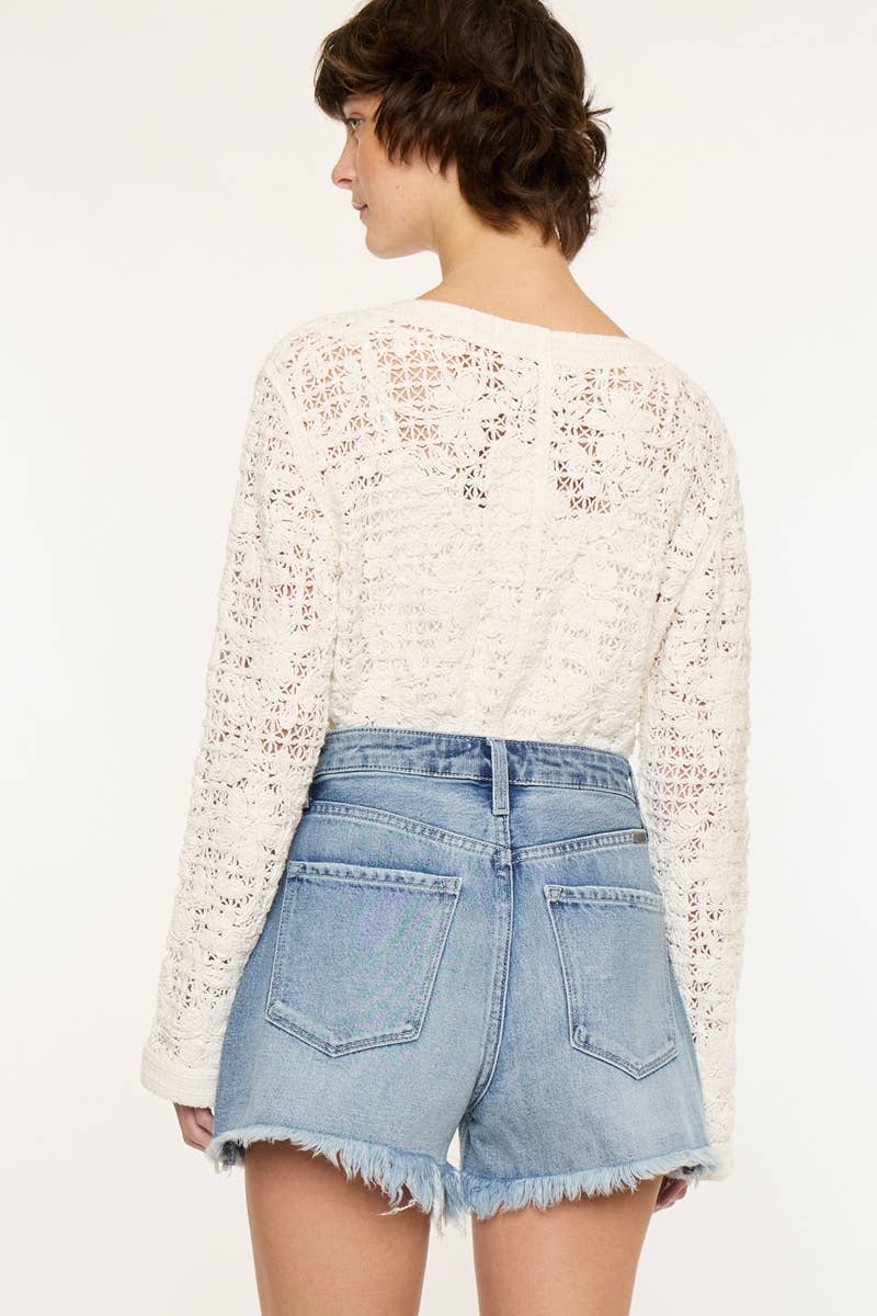 HIGH RISE MOM SHORTS