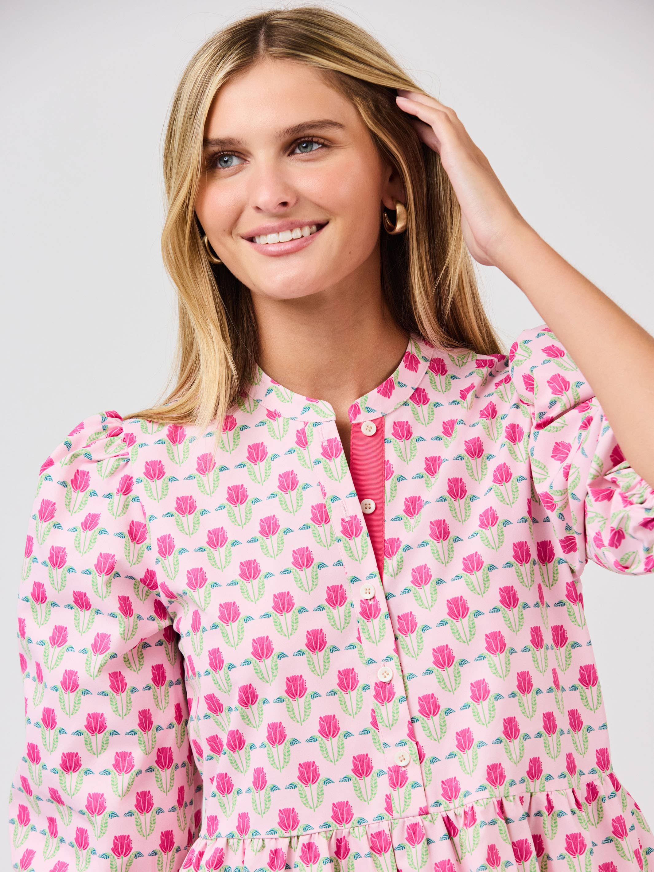 Riley Mini Dress | Flora Fanfare Pink